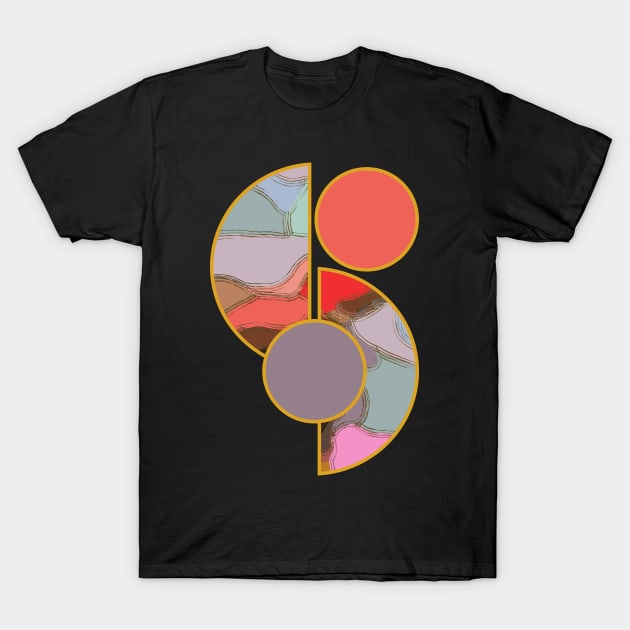 Bright vibrant modern earth tones colors unique original contemporary art 371 Abstract T-Shirt by dvongart